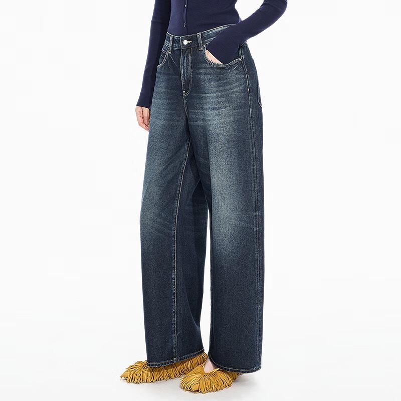 

JNBY 2025 Fall New Loose Wide-Leg Jeans M