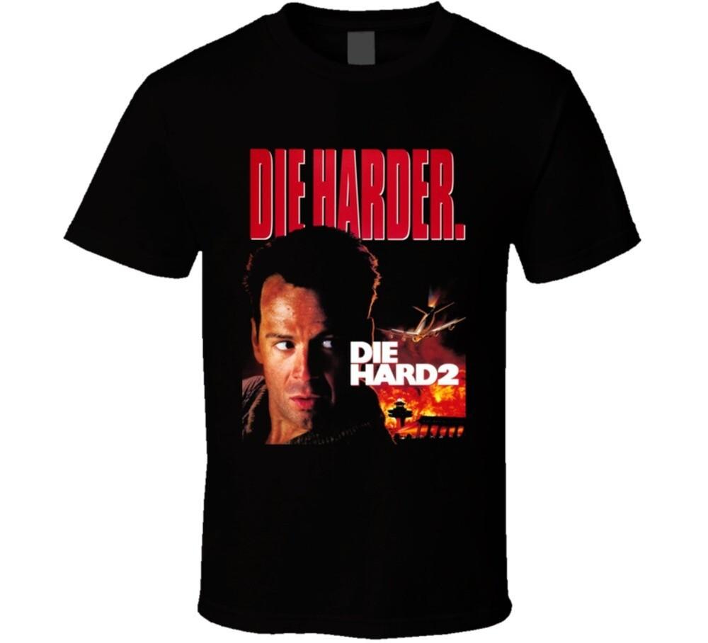 Die Harder Bruce Willis Die Hard 2 Retro Movie T Shirt Unisex T-Shirt XXXL