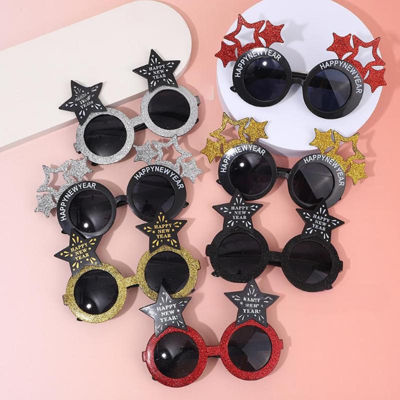 2026  Year Glasses Funny Glasses Eve Party Decoration Po Booth Prop Pc Sunglasses Christmas Supplies 1/3/4Pcs