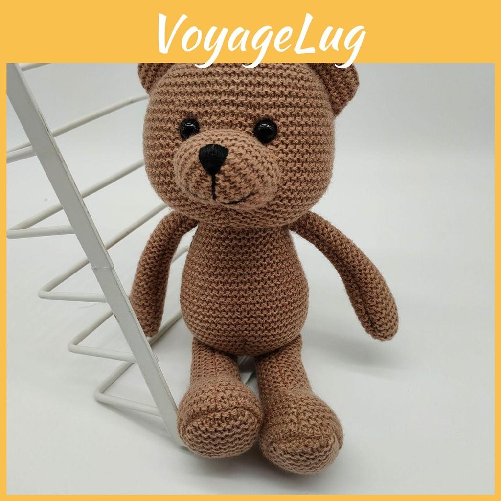 Handmade Children Knit Bear Soft Plush Animal Toy Playroom Decor Gift Birthday