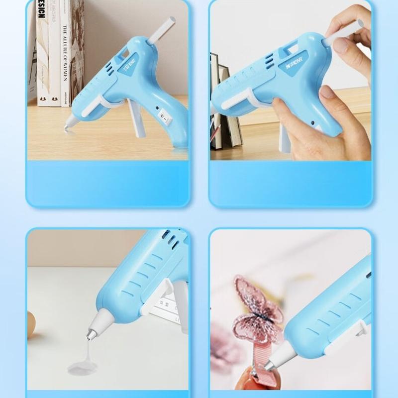 Children's Hot Melt Adhesive Gun 20W Industrial Grade Leak Proof Adhesive Handmade Household Rapid Heating Melting High Adhesive Hot Melt Adhesive Gun