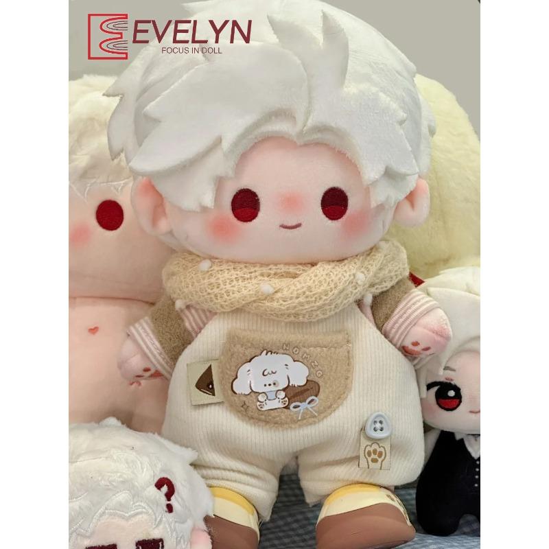 Evelyn Love and Deepspace Sylus 20cm Doll Clothes Outfit Cute Strap Pants Scaft Warm Plush Hat Accessroies For Christmas Gift