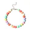 Pet Collar Candy Colors Decor Accessory Multi-color Fashion Dogs Faux Pearls Necklace Loop