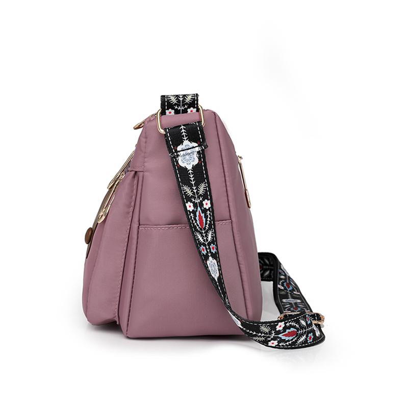 Women's Patchwork Shoulder Bag Large Capacity Nylon Crossbody Bag