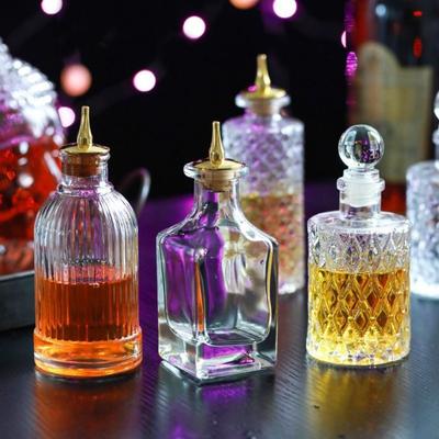 Pratik Vintage Şişe Bitters Japon Tarzı Lüks Bitter Dispenser Şişe Şeffaf Sızdırmazlık Dash Şişe Viski