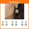 European American Contemporary Style Geometric Pompom Earrings For Women
