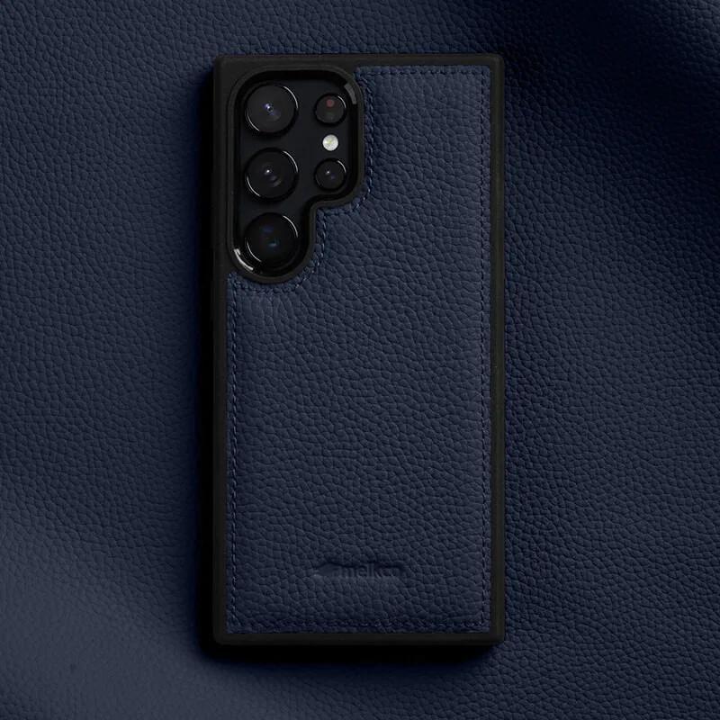 Melkco 100% Echtes Leder Case für Samsung Galaxy S23 S24 S25 Ultra Plus Premium Luxus Hülle Rindsleder Business Handyhüllen