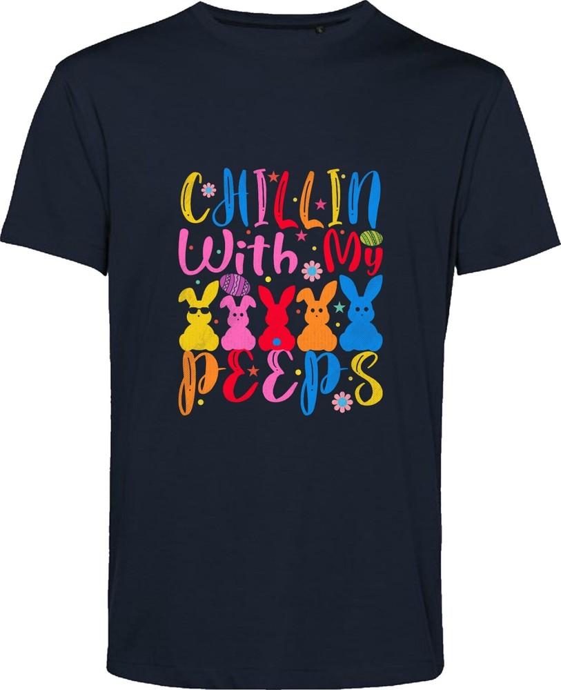 Happy Easter T Shirt Chillin With My Peeps Easter Bunny Celebrations Festive Top S
