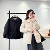 Women's Plus Size Lightweight Quilted Cotton Jacket - Autumn/Winter Lapel Padded Coat for Chubby Girls