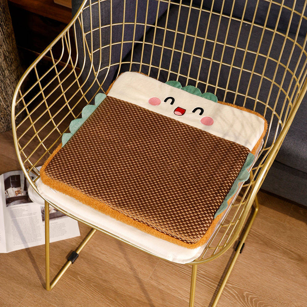 40x40 см мультяшное животное хаски крутая подушка для сиденья офисного кресла дышащая подушка для сиденья из лозы подушка для защиты бедер и ягодиц 400mm400mm 1727₽