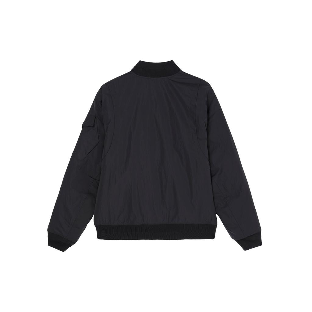 Jordan Solid Color Logo Embroidered Side Pocket Baseball Collar Full Zip Jacket Men Jackets Black FB7317-010