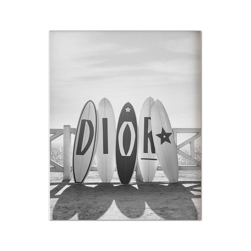 Black and White Palm Tree Beach Landscape Photography Poster Canvas Painting Surf Coastal Wall Art Prints Living Room Home Decor