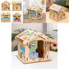 Wooden Busy House Toy For Kids With Educational Activities And Multifunctional Puzzle