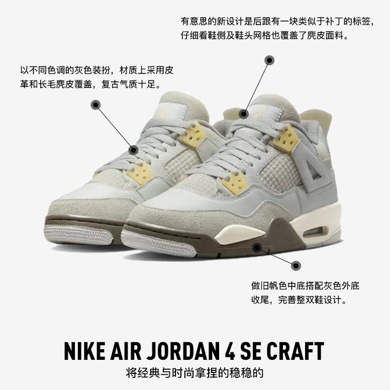 Jordan 4 Retro SE Craft Photon Dust GS DV2262-021