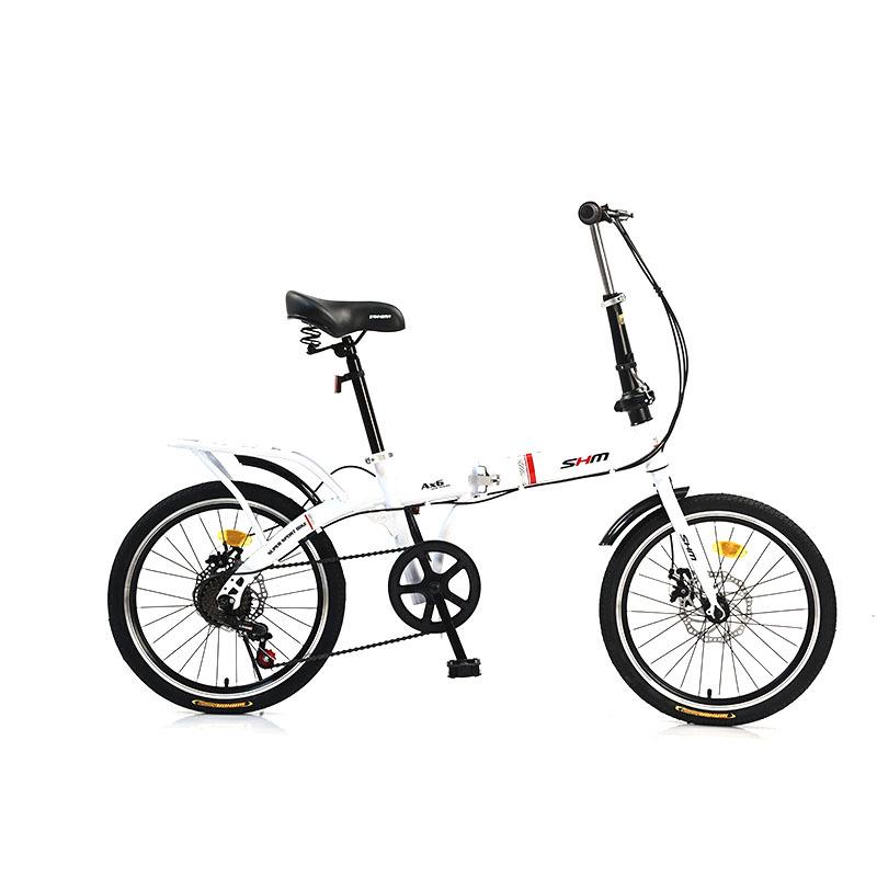 20-Inch Lightweight Folding Mountain Bike with Double Disc Brakes for Adults - Cool Variable Speed, Perfect for Casual Off-Road Riding