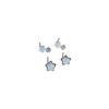 Aquamarine Star Bright Zircon Silver Needle Earrings Female Temperament Cold Earrings Advanced Mosquito Coil Disc No Pierced Earrings