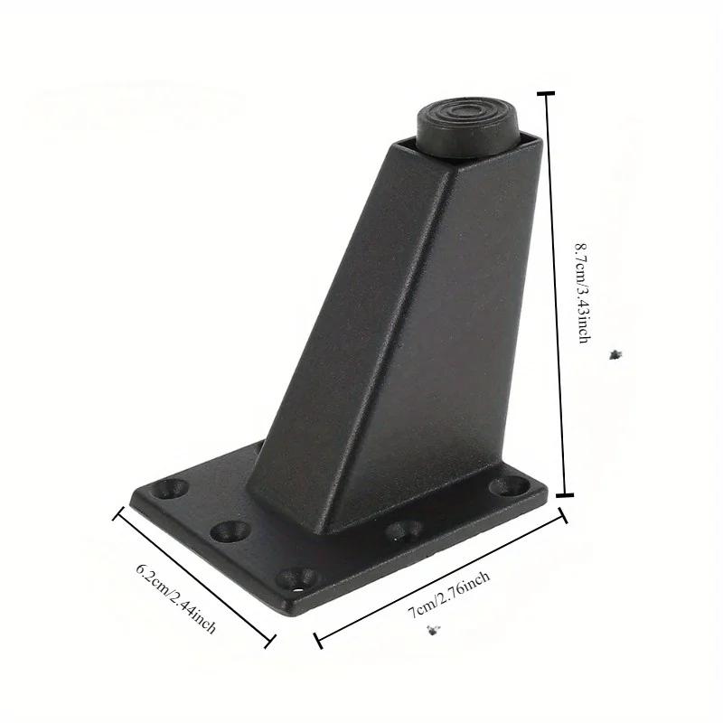 4 Stück verstellbare Möbelbeine aus Metall für Sofa, Bett, TV-Schrank, schwarze Möbelfüße, dicke Aluminiumlegierung, Tisch- und Schrankfüße