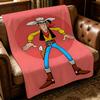 Cartoon L-Lucky Luke-e Throw Thick Comfort Flannel Quilt, Multi-scene Use Indoor Outdoor Daily Nap