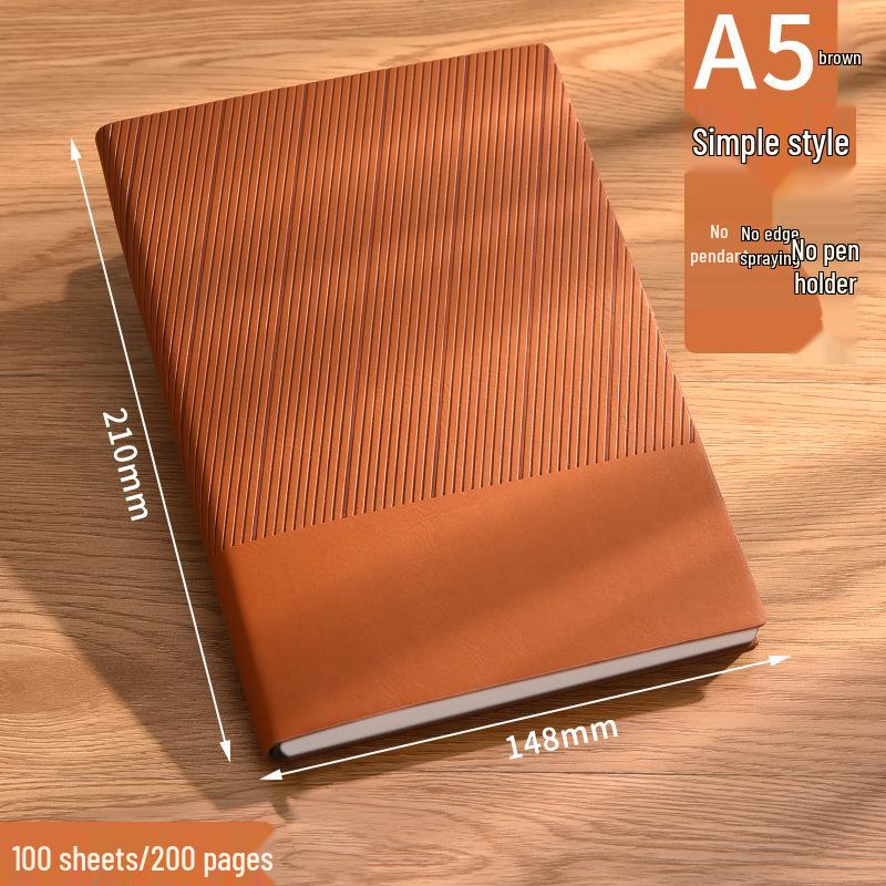 A5 Thickened Custom Leather Notebook: High-Value Business Diary with Optional Logo Printing