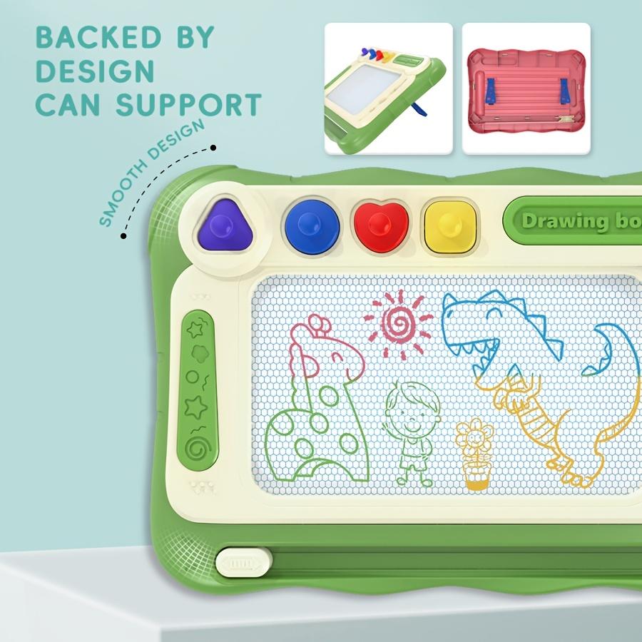 Table à dessin pour enfants, Jouets d'apprentissage pour la petite enfance, Cadeaux parfaits pour les garçons et les filles(4 Tampons+1 Pinceau+4 Supports)