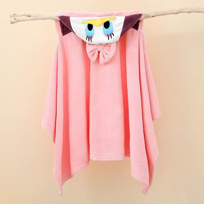 Coral Fleece Children'S Cape Bath Towel Newborn Bath Towel Square Baby Wrap Quilt Children'S Quilt