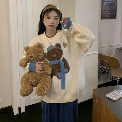 New Women's Sweater Winter Soft Basic Women Pullover Casual  Bear Pulls Fashion Knitted Jumper Top Sweaters