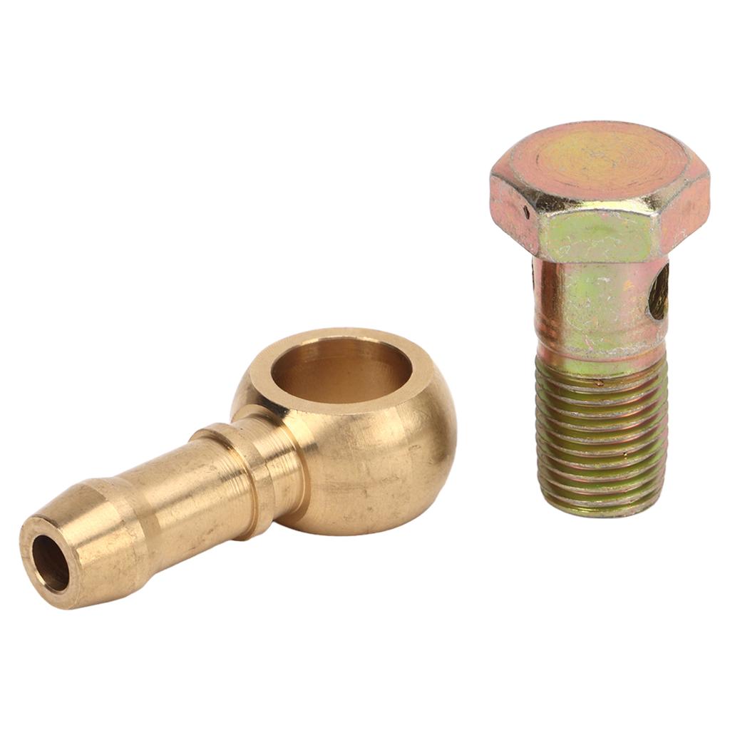 M12 X 1.5mm Banjo Bolt Fitting Kit with 2 Washers Aluminum Alloy Banjo Brake Fitting Adapter for Car