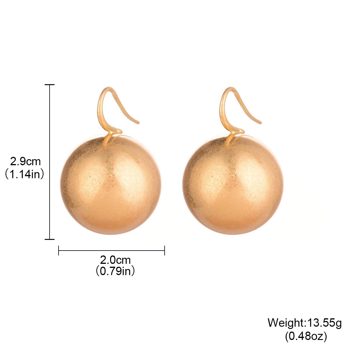 French ins Christmas ball earrings metal style personality versatile European and American fashion simple alloy material
