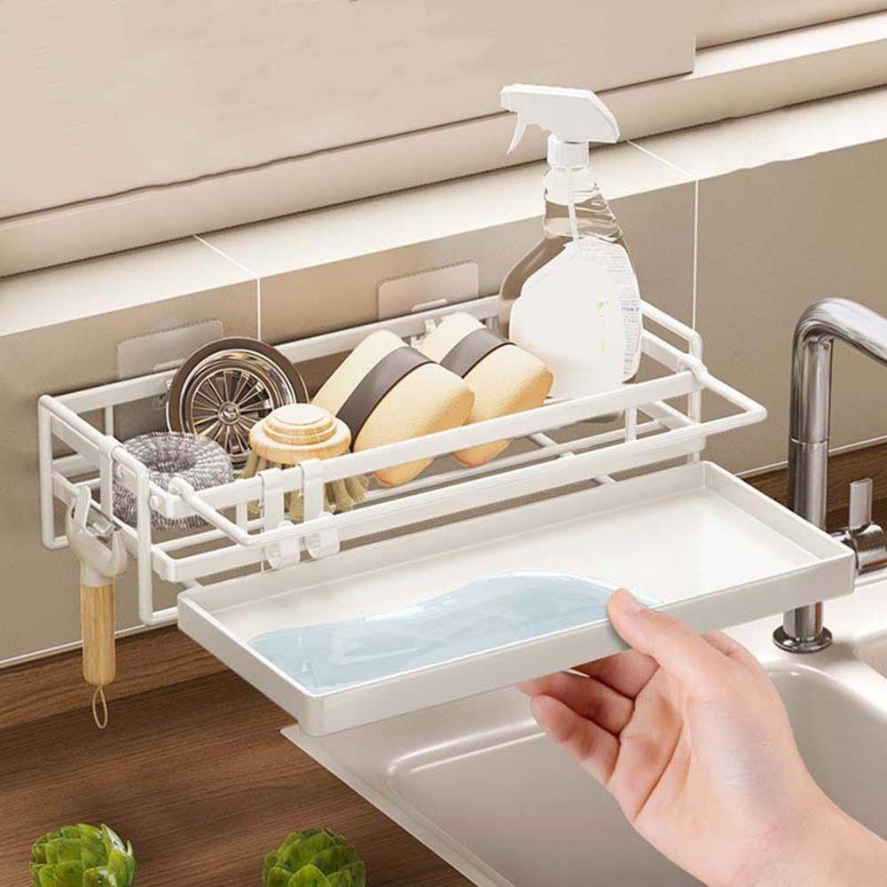 Self-draining Dishcloth Drainer Waterproof Cloth Drain Rack Multifunctional Sponge Holder  for Home