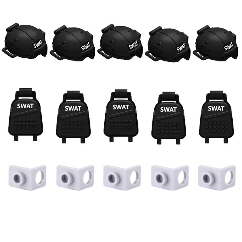 MOC Military Modern Weapon Accessories Building Blocks Character Backpacks Helmets Vests Armors Night Vision Devices Bricks Toy