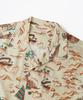 OUTSTANDING Hawaiian Open Collar Half Shirt Surfing_Beige