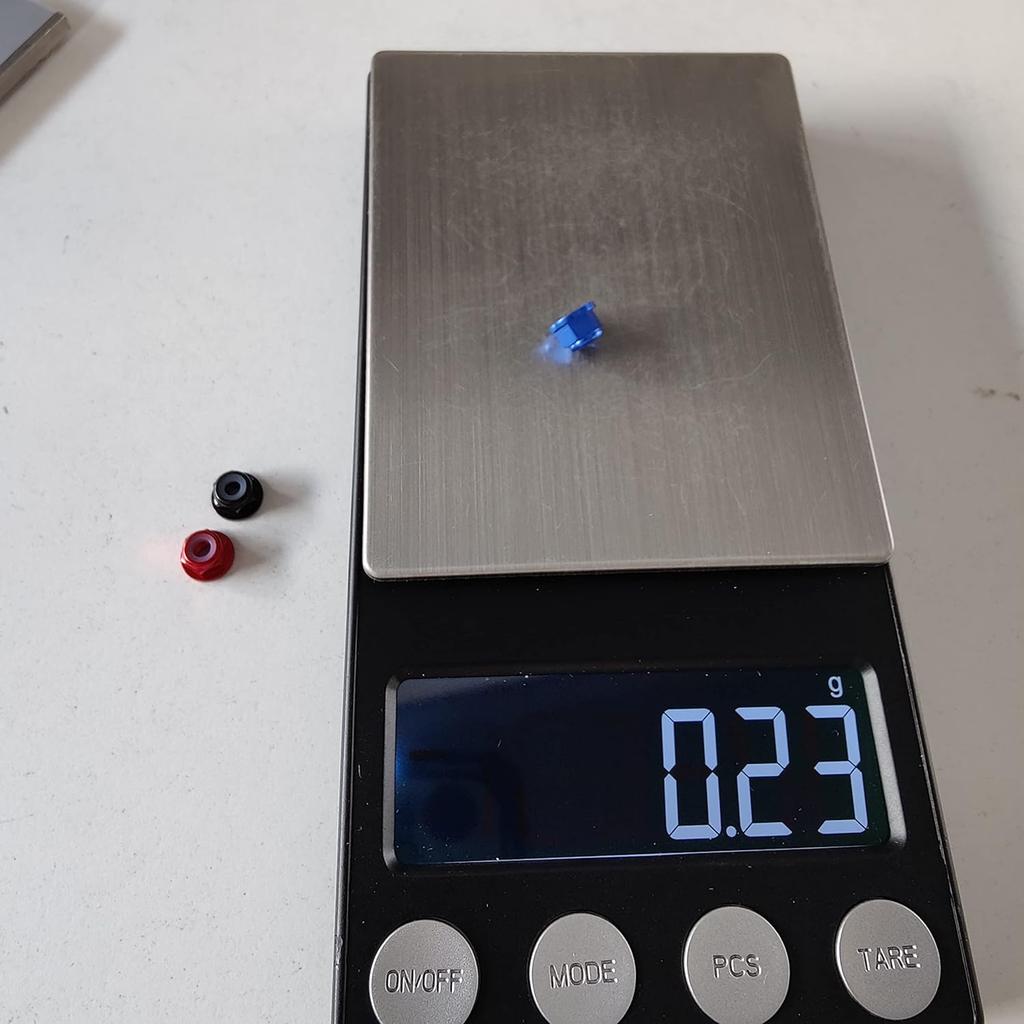 30pcs M3 Flange Lock Nuts CW Aluminum Alloy Nylon Inserted Self Clinching Locking Hex Nuts for DIY Build FPV Drone RC Car Parts, Red Color