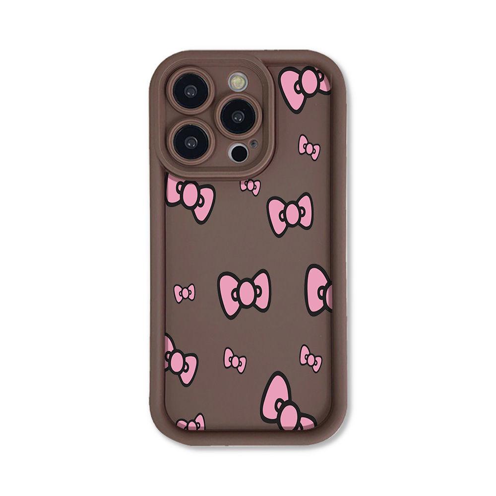 Pink bow for iPhone17ProMax phone case 14 Apple 13 matte 12/15 Premium 11