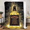 Jack Daniel's Sparkle Pluszowy Koc Miękki Wygodny Koc na Wszystkie Pory Roku Koc na Sofę Biuro Drzemki Koc Podróżny Zewnętrzny Idealny Prezent