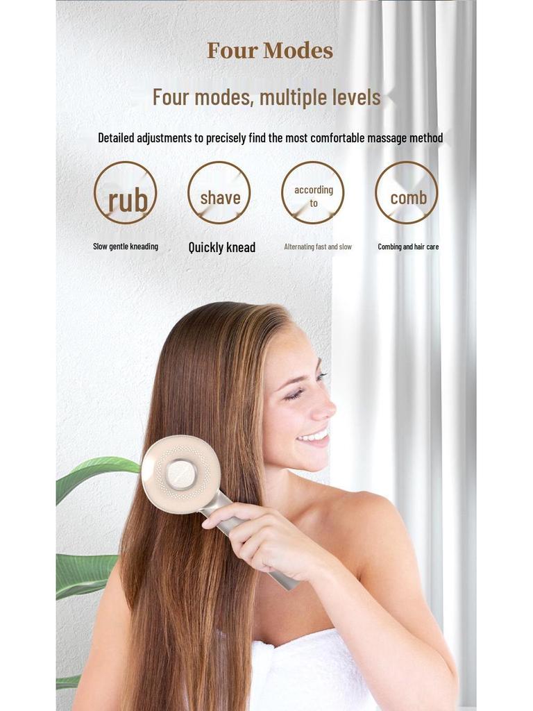 Kırmızı Işıklı Saç Derisi Masaj Aleti ve Losyon Uygulayıcılı EMS Saç Büyütme Tarağı - Saç Dökülmesine Karşı ve Saç Bakım Cihazı