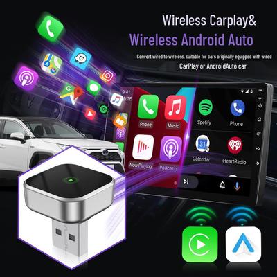 Dual-Function Wired To Wireless CarPlay Box for Apple & Android Auto