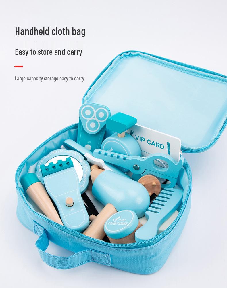 Korean Kids' Wooden Makeup & Hairdressing Pretend Play Set