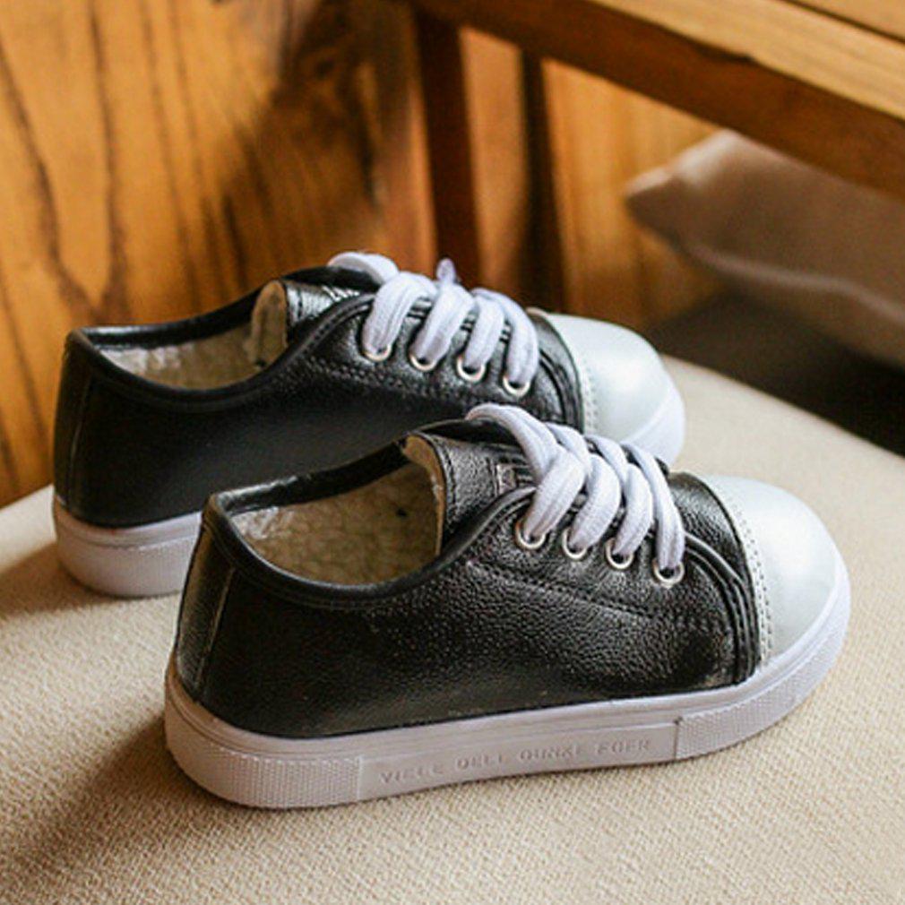 

Однотонная повседневная спортивная обувь из искусственной кожи, детская обувь с низким вырезом на шнуровке, противоскользящая обувь на плоской подошве, унисекс для мальчиков и девочек