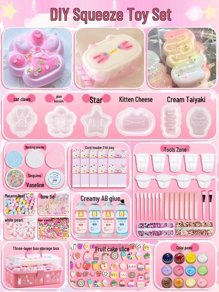 DIY Squishy Toy Kit - Food Grade Silicone Glue for Kids' Crafting