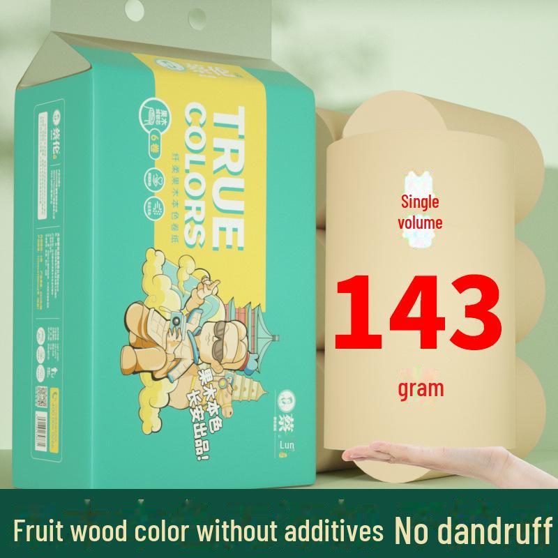 Cai Lun Frucht Holz Zellstoff Buntes Dickes Rollenpapier, Eine Box (6 Rollen) - Kundenservice verfügbar