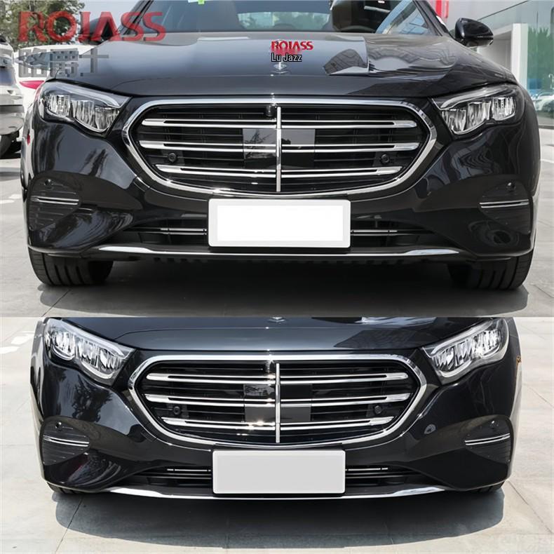 Mercedes-Benz Klasa E E300L, E260, E350eL Chromowane Wykończenie Przedniego Zderzaka i Grilla (W214)