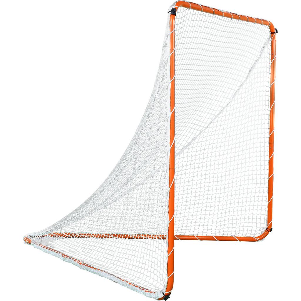 VEVOR Lacrosse Goal, 6' X 6' Lacrosse Net, Steel Frame Backyard Lacrosse Training Equipment, Portable Lacrosse Goal with Carry Bag