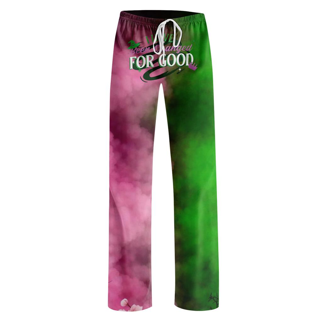 Womens Pajama Pants Sleepwear Casual Drawstring Elastic Waist Pants Comfy Straight Yoga Loose Trousers