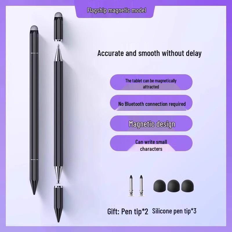 Universal Magnetic Touchscreen Stylus Pen for Mobile, Tablet, and Learning Device - Fine Tip for Photo and Video Editing