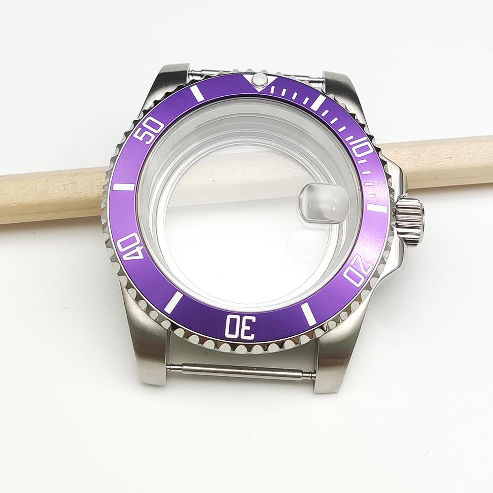 Stainless steel case, suitable for Japanese NH35/36 movement, transparent back cover--40MM