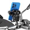 Motorcycle Phone Mount Holder Motorcycle Cellphone Mount, Bike Phone Handlebar Clamp with Anti Theft Lock