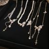 GemChic Women's New Exquisite Butterfly Crystal Zircon Necklace Fashion Sweet Clavicle Chain Birthday Christmas Jewelry Gift