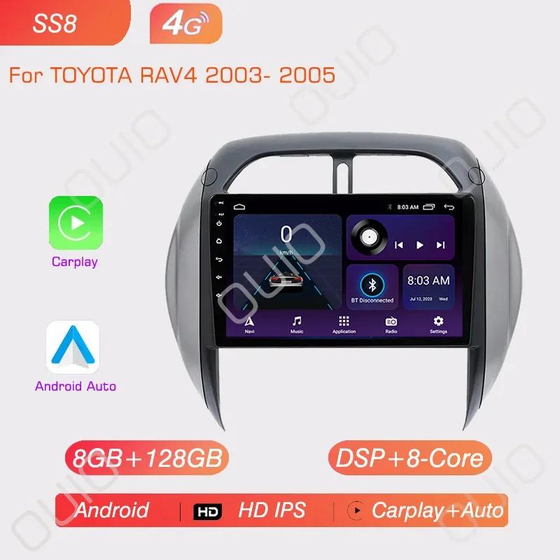 8GB+128GB Android Radio For TOYOTA RAV4 2003 2004 2005 Car stereo Multimedia Player Carplay Auto GPS navigation 2DIN