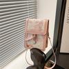 Trendy Small Square Bag For Women Stylish Pu Shoulder Crossbody Handbag In Silver White Pink