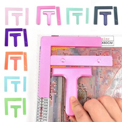 3Pcs/Set Diamond Art Rulers Diamond Crafting Alignment Rulers Canvas Alignment Tools for Round And Square Diamonds Accurate Placement